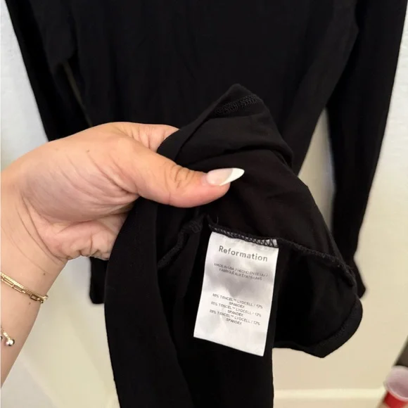 Reformation Elegant Black Turtleneck Dress - Picture 5 of 7